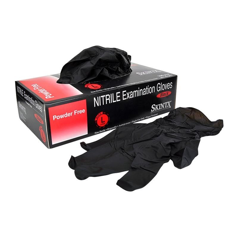 SkinTx® Black Nitrile Examination Gloves